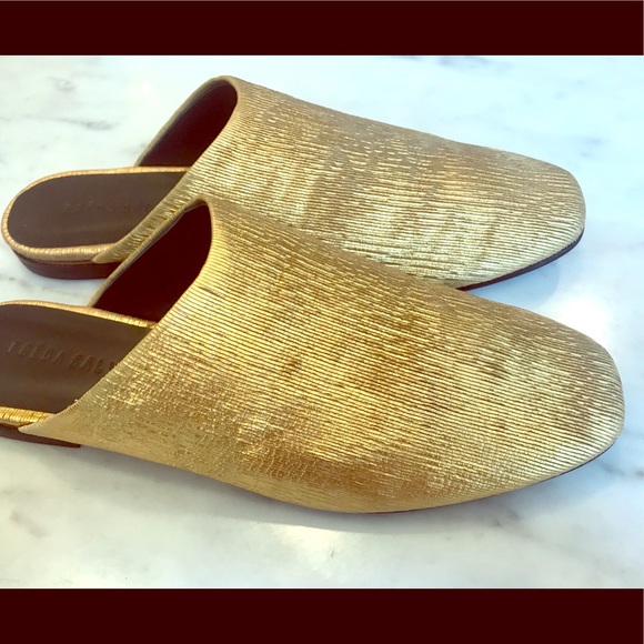 Freda Salvador Shoes - Brand new Freda Salvador Gold ONO slides (10)